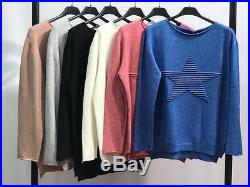 Wholesale Job lot Ladies Women Star Winter Top Jumper Round Neck Knitted 1s 6p