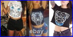 Wholesale Job lot of 100 Ladies Animal Crop Tops Womens Tiger Pug Owl Print