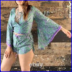 Wholesale Joblot 70s Style hippie bell sleeve playsuits 8 Pieces