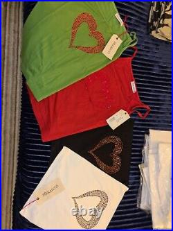 Wholesale Joblot Of Womens Clothes X 75 T-shirt Tops And Jeans Italian Designers