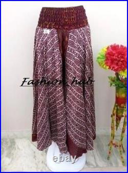 Wholesale Lot 10 Pcs Vintage Sari Printed Boho Gypsy Palazzo Pants Trousers