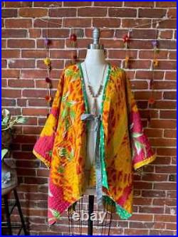 Wholesale Lot 10Pc Vintage Kantha Hand Made Cotton Long Jacket Indian Women Coat