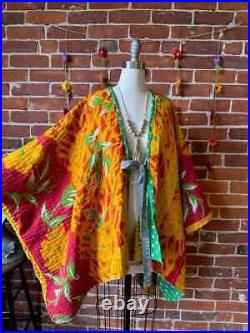 Wholesale Lot 10Pc Vintage Kantha Hand Made Cotton Long Jacket Indian Women Coat