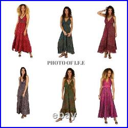 Wholesale Lot 20 PC Indian Silk Dress For Women Work Magic Gowon Dress