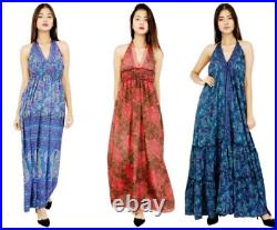 Wholesale Lot 30 PC Indian Women Dress Free Size Women Maxi Assorted Silk