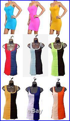 Wholesale Lot 30 Women Stretch Camisole Strap Long Tank Top Mini Dress OS S M L