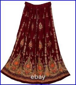 Wholesale Lot 5 Pc 4XL-6XL Plus Size Indian Ethnic Sequin Skirt For Women Boho