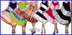Wholesale Lot 50Pc Hippie Boho Tunic Sundress Indian Multi Tie Dye Beach Dress