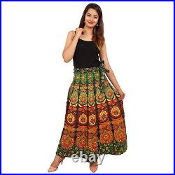 Wholesale Lot Hippie Skirts Indian Women Wrap Around Skirt Cotton Bohemian Gypsy