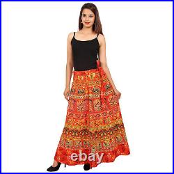 Wholesale Lot Hippie Skirts Indian Women Wrap Around Skirt Cotton Bohemian Gypsy