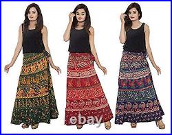 Wholesale Lot Hippie Skirts Indian Women Wrap Around Skirt Cotton Bohemian Gypsy