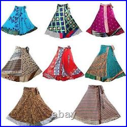 Wholesale Lot Indian Silk Skirts Midi Skirts Mini Skirts Wrap Skirts Maxi Skirts