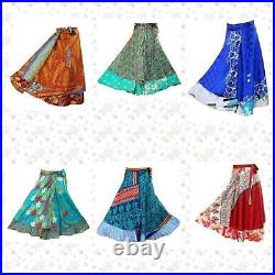 Wholesale Lot Indian Silk Skirts Midi Skirts Mini Skirts Wrap Skirts Maxi Skirts