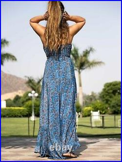 Wholesale Lot Indian Woman's Summer Maxi Tie Dye Bohemian Long Dress Beach Gown