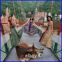 Wholesale Lot Indian silk maxi long hippie dress Festival Clothing Summer dress