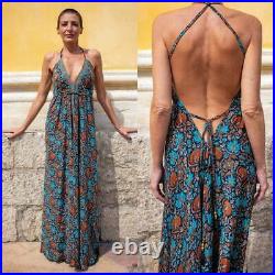 Wholesale Lot Indian silk maxi long hippie dress Festival Clothing Summer dress