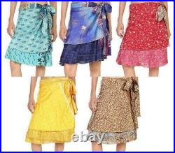 Wholesale Lot Mini Wrap Silk Hippie Beach Magic short Dress summer skirts women