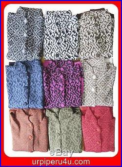 Wholesale Lot Of 10 Alpaca Wool Poncho Sweater Fine Sz M Beautiful & Soft M8