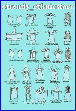 Wholesale Lot Of 100 Mid-Calf Length Vintage Silk Sari Magic Wrap Skirts Dress