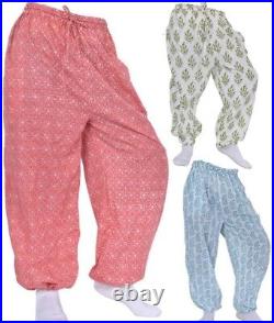 Wholesale Lot Of 5 Cotton Hand Block Print Boho Harem Trousers Women Gypsy Pant