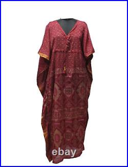 Wholesale Lot Of VIntage Indian Silk Pre-Used Recycled Sari Dress Hippie Kaftan