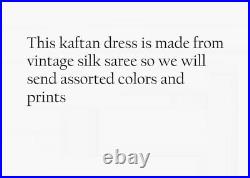 Wholesale Lot Of Vintage Indian Silk Pre-Used Recycled Sari Dress Hippie Kaftan