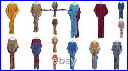 Wholesale Lot Of Women Clothing Vintage Dress Beach Cover up Silk Crepe Kaftan
