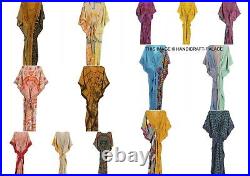 Wholesale Lot Of Women Clothing Vintage Dress Beach Cover up Silk Crepe Kaftan