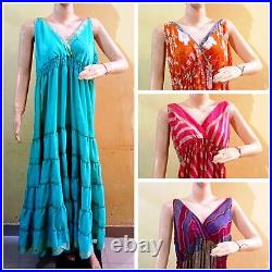 Wholesale Lot of 30 PC Handmade Silk Wedding Dress Women Maxi Wrap Dress