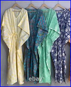 Wholesale Lot of Long Kaftan Indian Women Dress Boho Cotton Caftan Maxi Gown