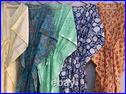 Wholesale Lot of Long Kaftan Indian Women Dress Boho Cotton Caftan Maxi Gown