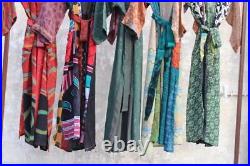 Wholesale Lot of Sari Silk Kimono Indian Women Wear Dress Bohemian Robe Gown