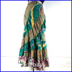 Wholesale Lot of Vintage Silk Saree Boho Skirt Gypsy Hippie Dancing Skirts Dress