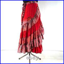 Wholesale Lot of Vintage Silk Saree Boho Skirt Gypsy Hippie Dancing Skirts Dress