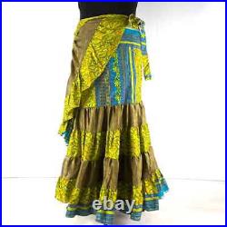 Wholesale Lot of Vintage Silk Saree Boho Skirt Gypsy Hippie Dancing Skirts Dress