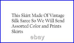 Wholesale Lot of Vintage Silk Saree Boho Skirt Gypsy Hippie Dancing Skirts Dress