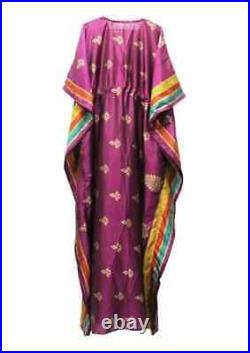 Wholesale Lot of Vintage Silk Saree Kaftan Kimono Women's Holiday Silk Caftan