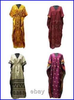 Wholesale Lot of Vintage Silk Saree Kaftan Kimono Women's Holiday Silk Caftan