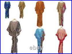 Wholesale Lot of Vintage Silk Saree Kaftan Kimono Women's Plus Size Silk Caftan