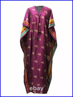 Wholesale Lot of Women Old Recycle Silk Saree Kaftan Handmade Long Caftan Maxi