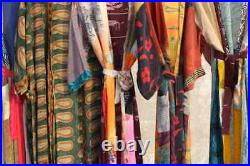 Wholesale Lot of Women Wear Kimono Vintage Silk Sari Bathrobe Dressing Gown