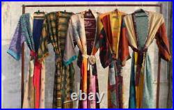 Wholesale Lot of Women Wear Kimono Vintage Silk Sari Bathrobe Dressing Gown