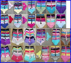 Wholesale Pack Lot Lace Stripe Juice COTTON / Polyester Boyshorts Bikini Panty
