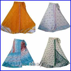 Wholesale Price Indian Vintage Wrap Silk Skirts Bohemian Women Gypsy Hippie Boho
