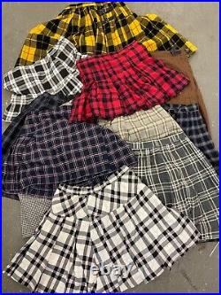 Wholesale Retro y2k Check mini skirt school kilt Small sizes clearance X 150