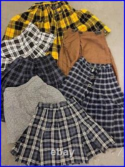 Wholesale Retro y2k Check mini skirt school kilt Small sizes clearance X 150