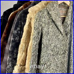 Wholesale Vintage 90' 80' American Real Fur Coat Jacket Sherpa Sheepskin 10