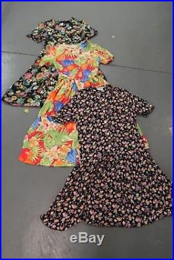 Wholesale Vintage 90's Summer Flower Grunge Dress Viscose X 50