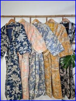 Wholesale Vintage Handmade kantha Winter Kimono Robs Ralli Bathrobe Jacket Coat