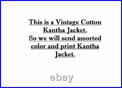 Wholesale Vintage Kantha Hand Crafted Cotton Long Jacket Indian Handmade Coat